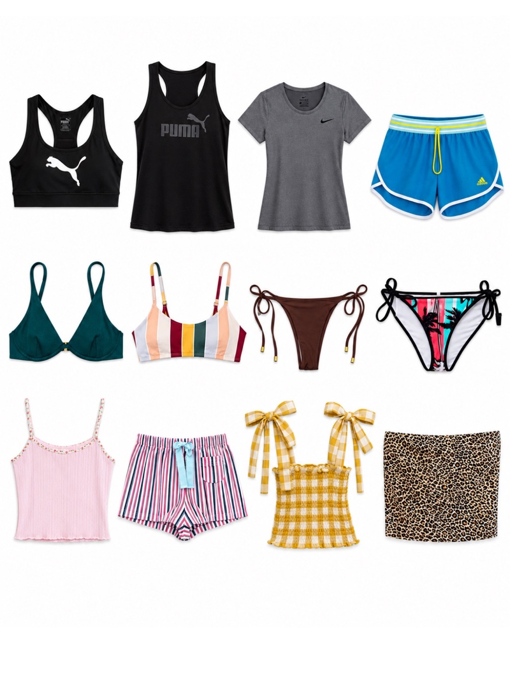 12 Piece X-Small Summer Bundle â Nike Puma Adidas Hollister Aerie Twik & More